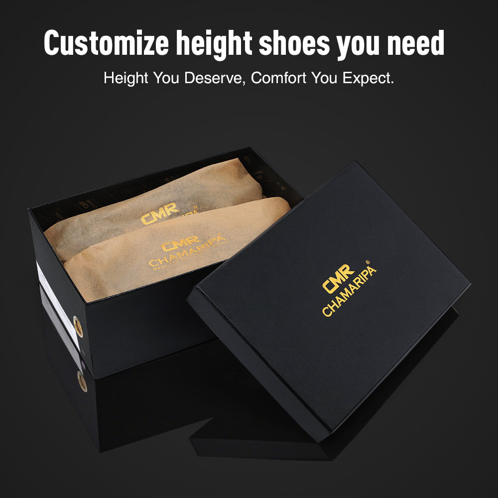 10 CM / 3.94 Inches CMR CHAMARIPA Hidden Heel Shoes for Men Height Increase for Men