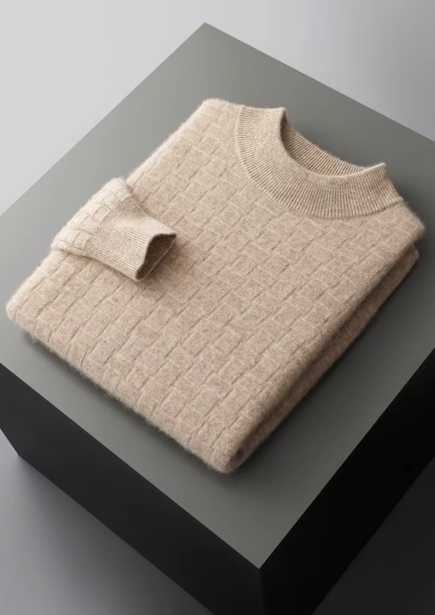 Cavallo WOOL TEXTURED MOCKNECK
