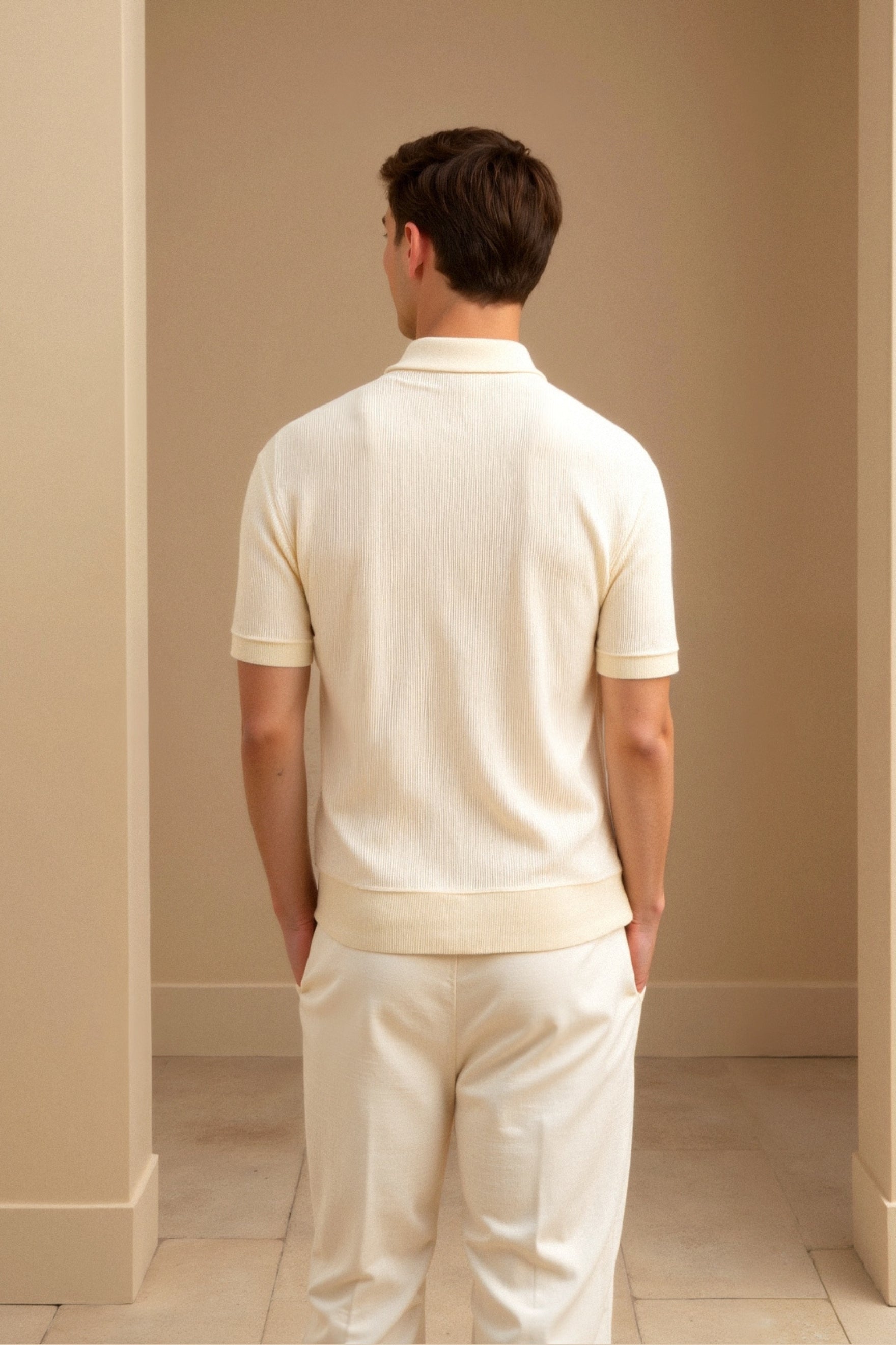 CAVALLO Woolen Structure Polo T-Shirt