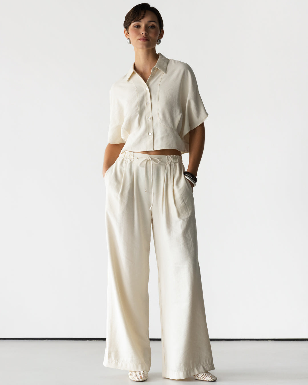 Serena Boxy Shirt | Ivory
