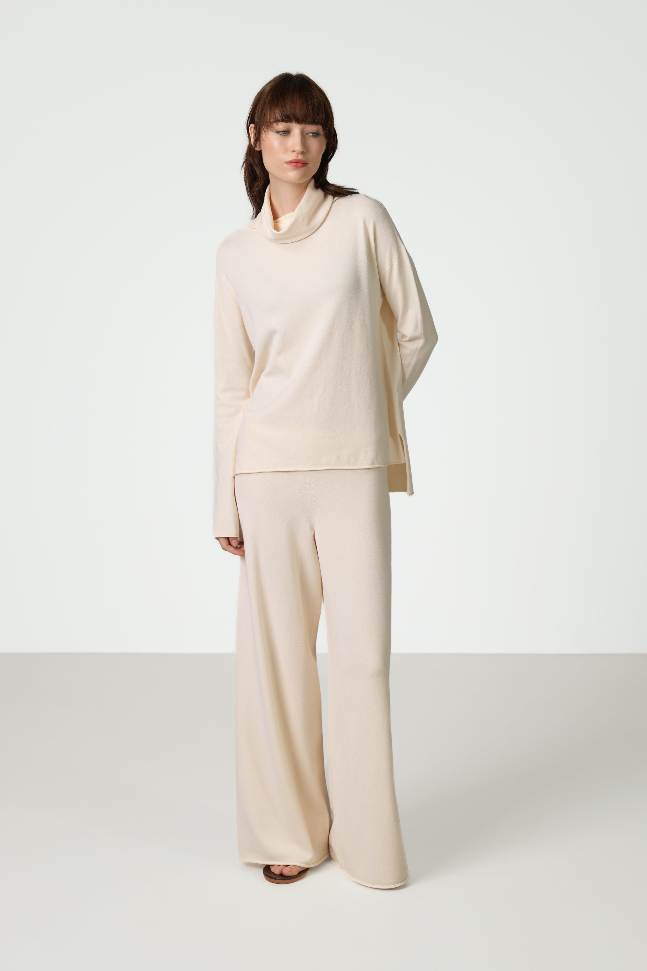 Kaia Roll Neck | Cream | Fine Knit