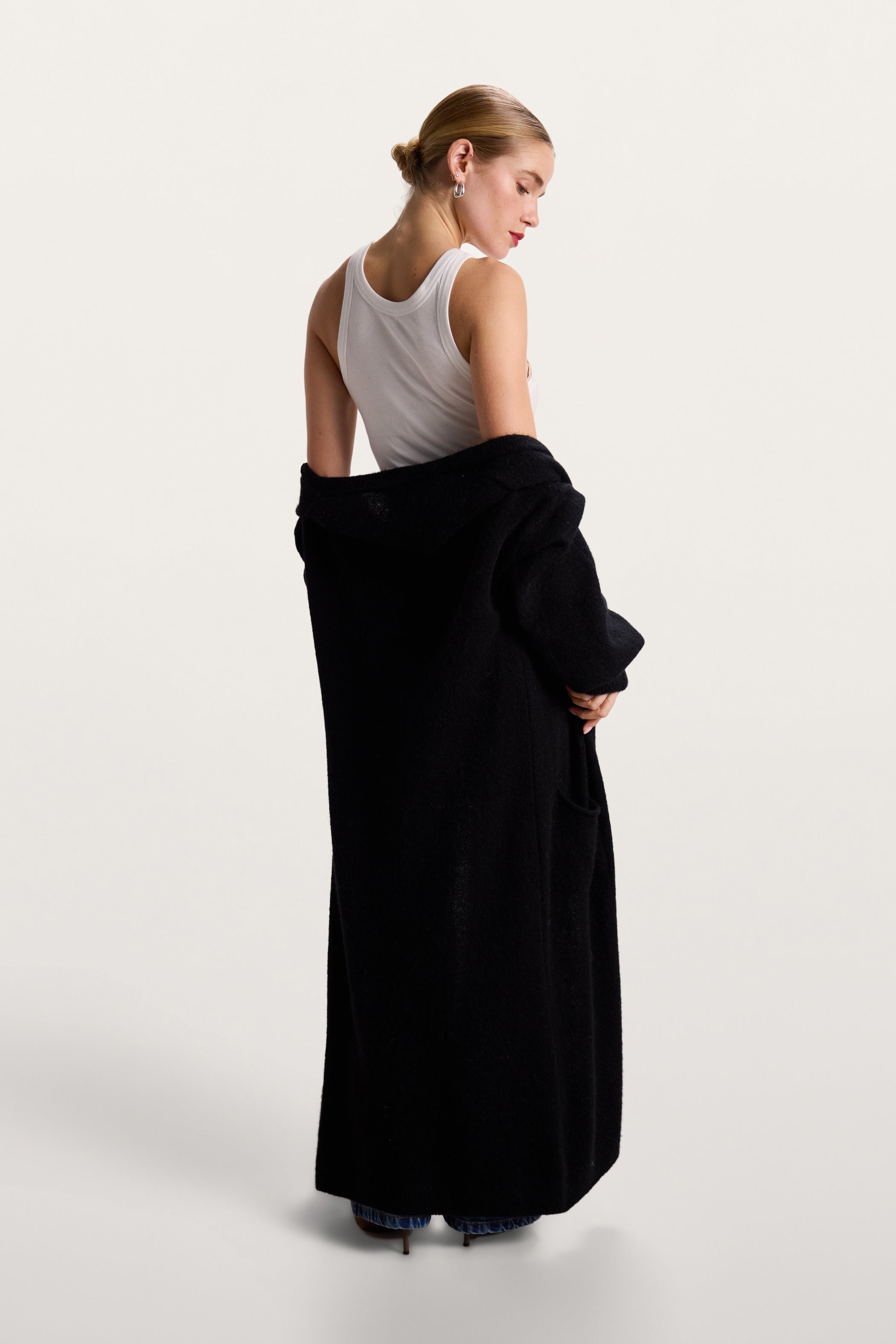 Yasmin Open Cardigan | Black | Alpaca Blend