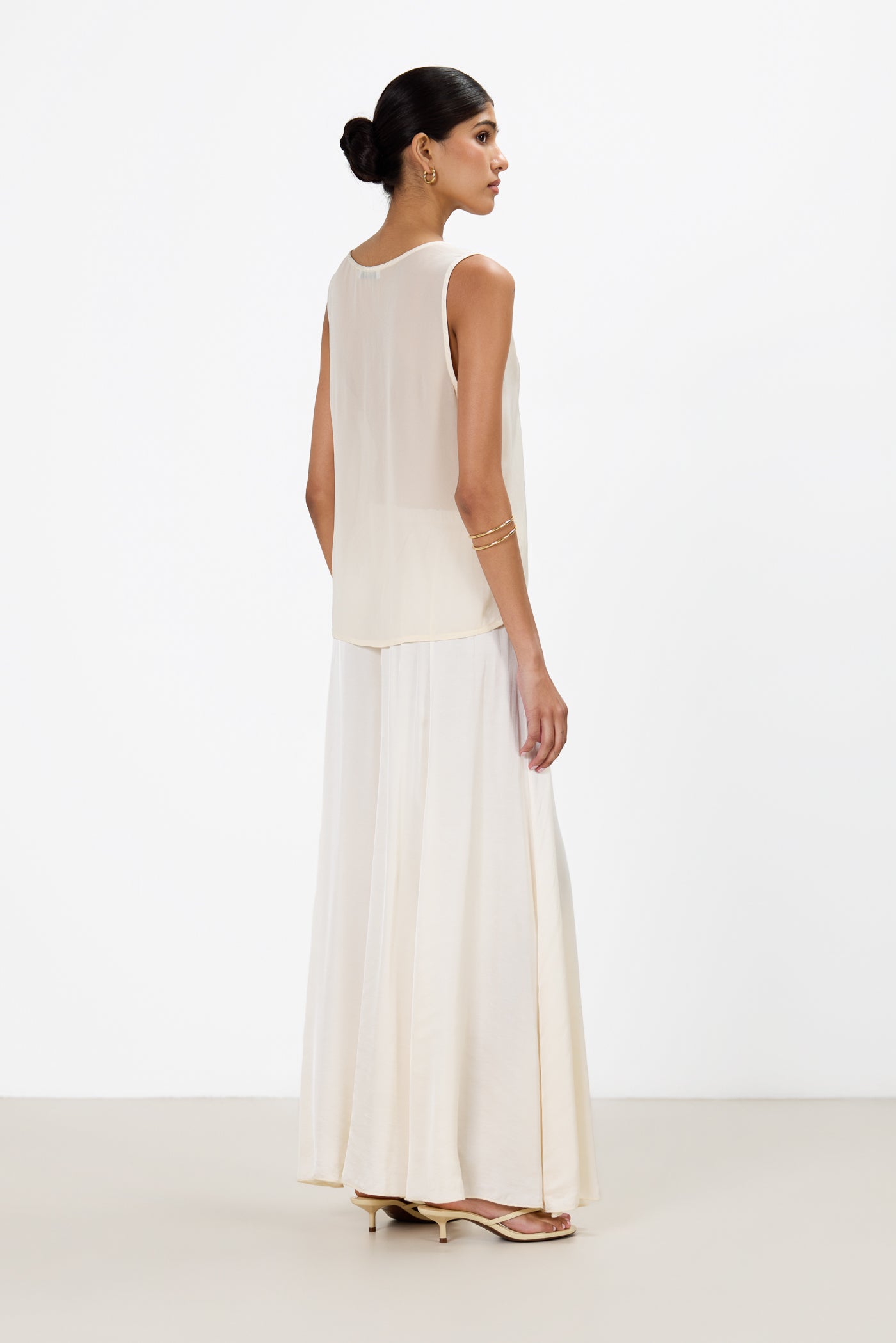 Gigi Satin Trousers | Ivory