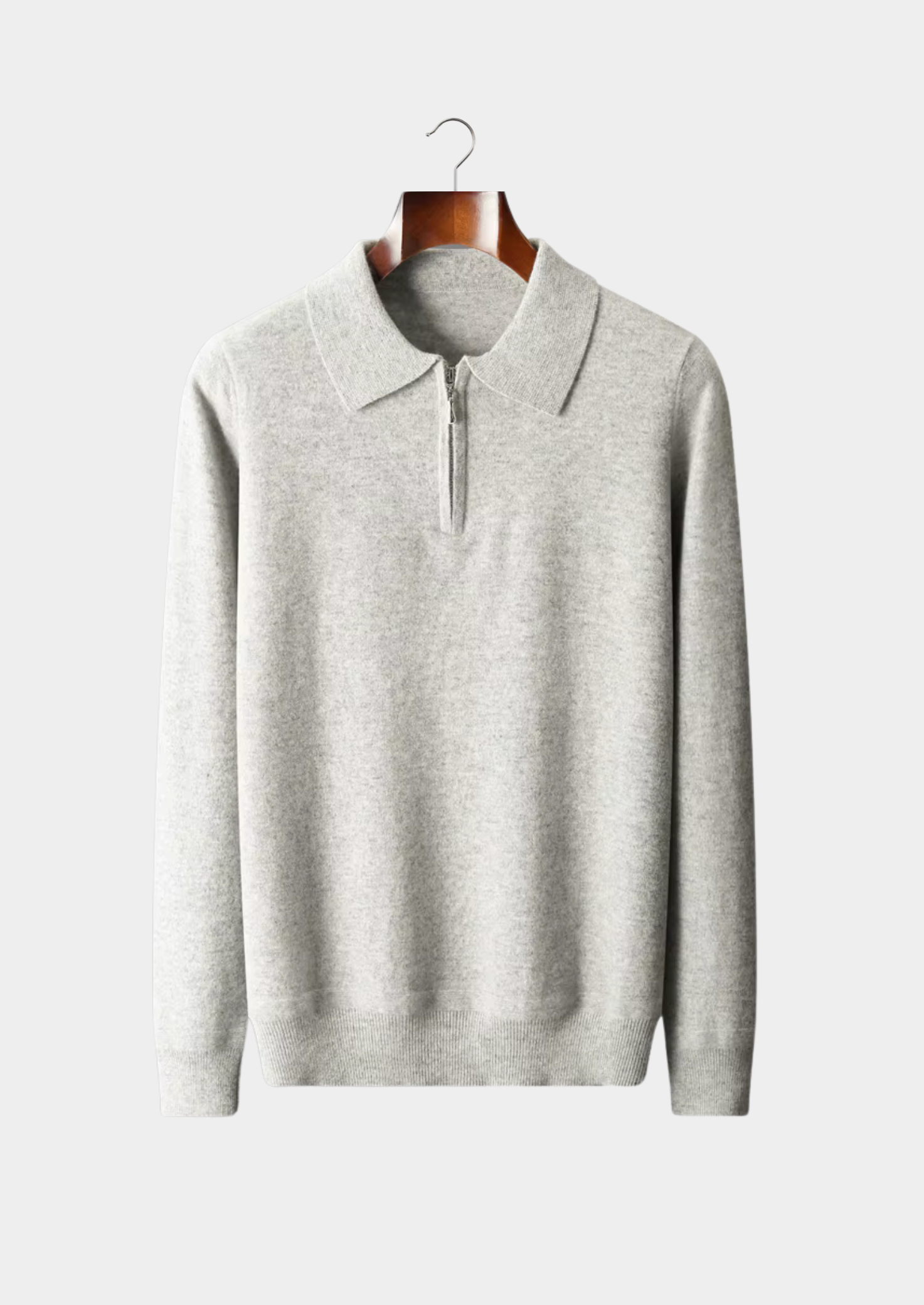 CAVALLOWOOL HALF ZIP POLO