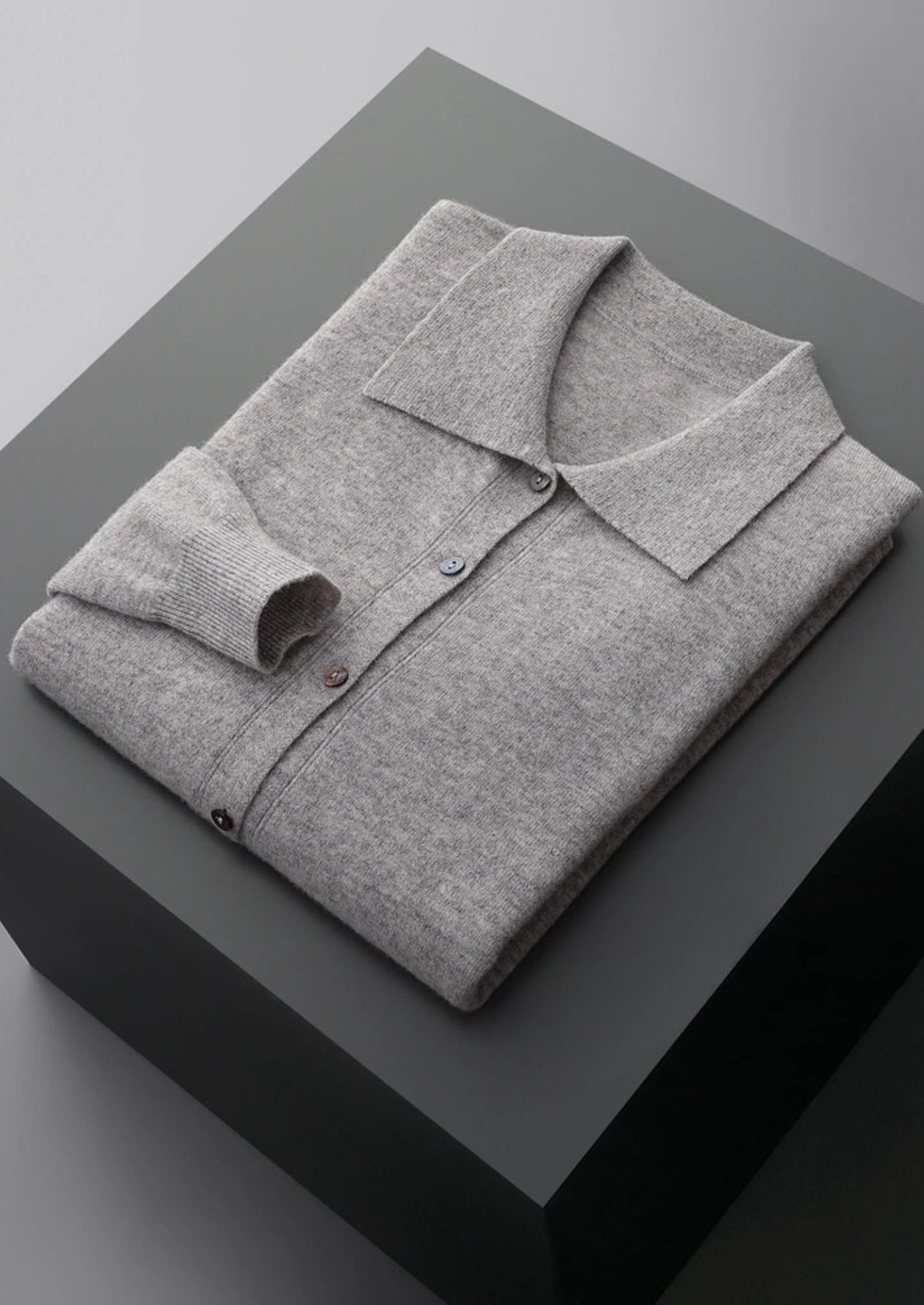 CASHMERE POLO CARDIGAN