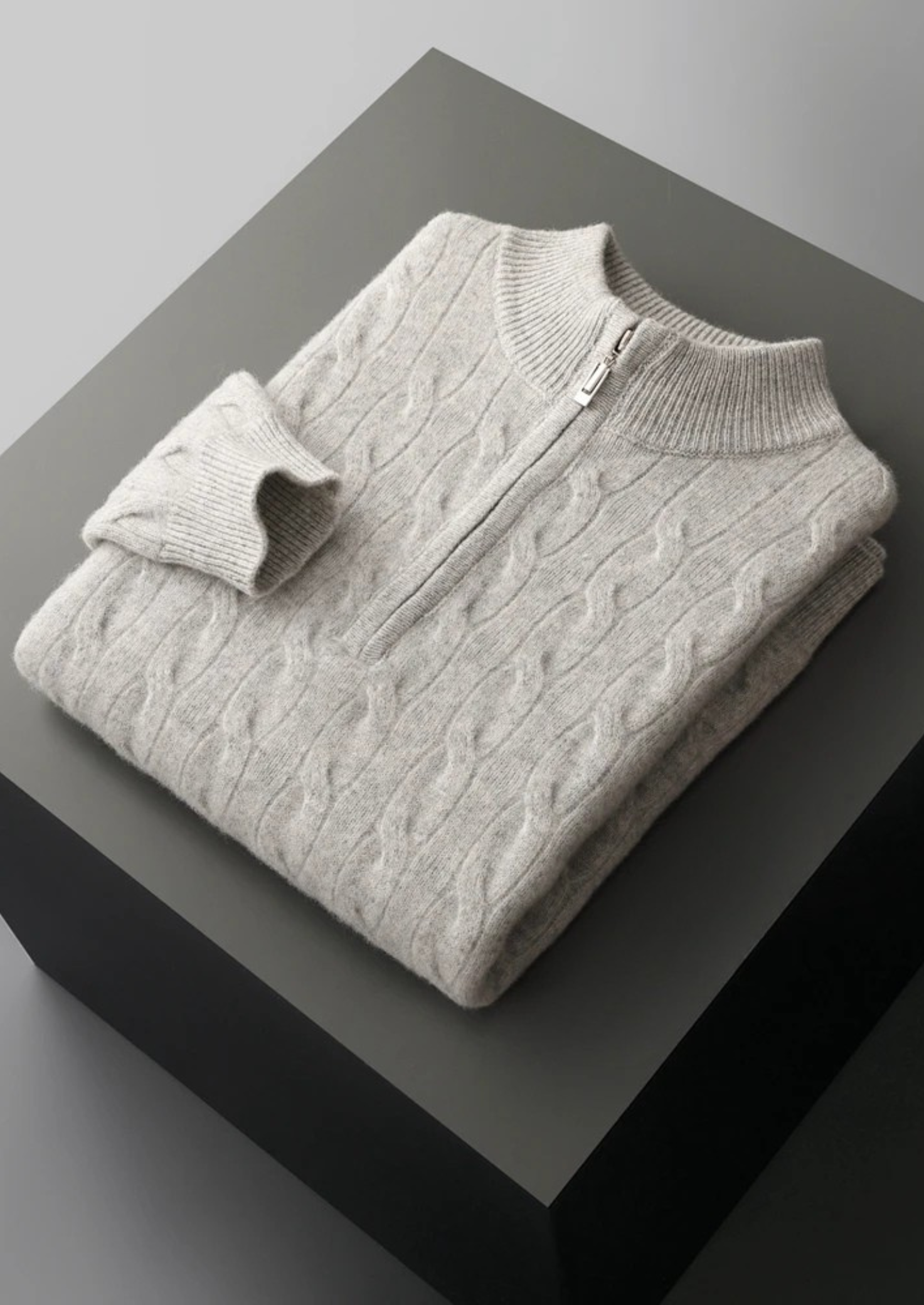 CAVALLO WOOL CABLE HALF ZIP
