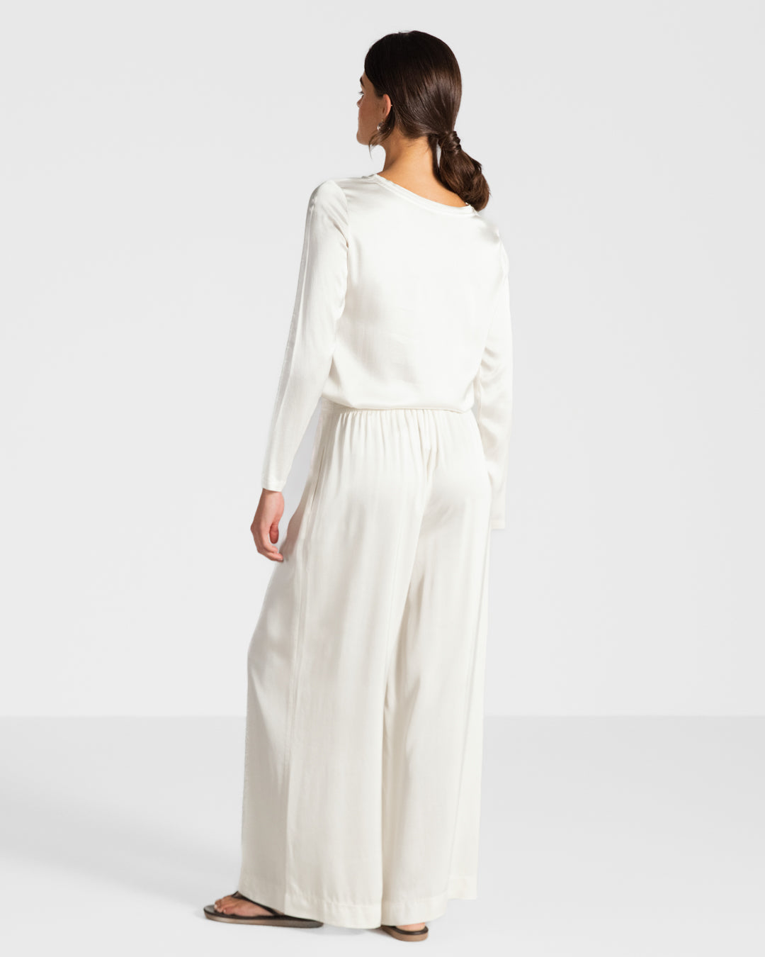 Matilda Satin Long Sleeve | Ivory