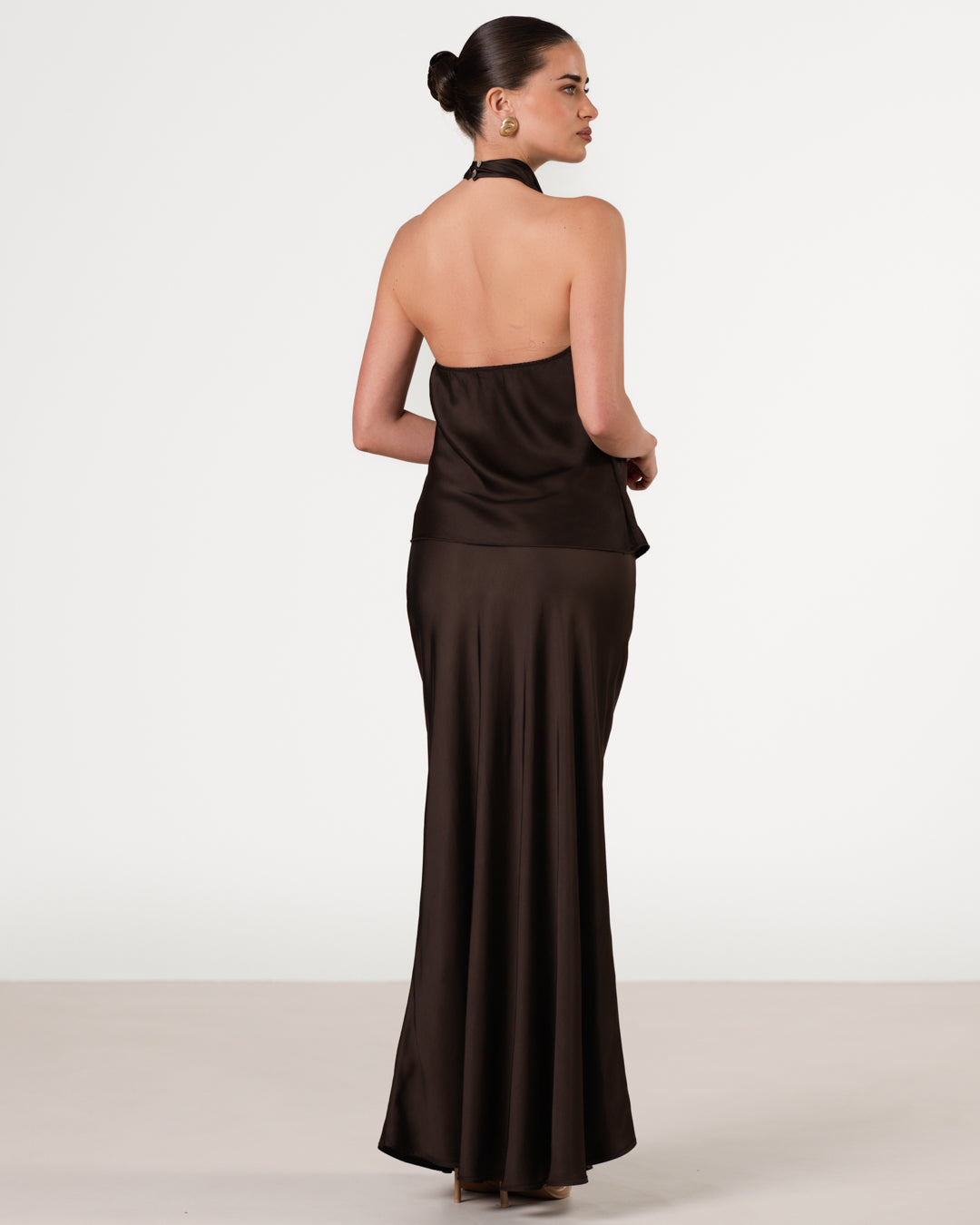 Lexi Satin Maxi Skirt | Cocoa Soleil