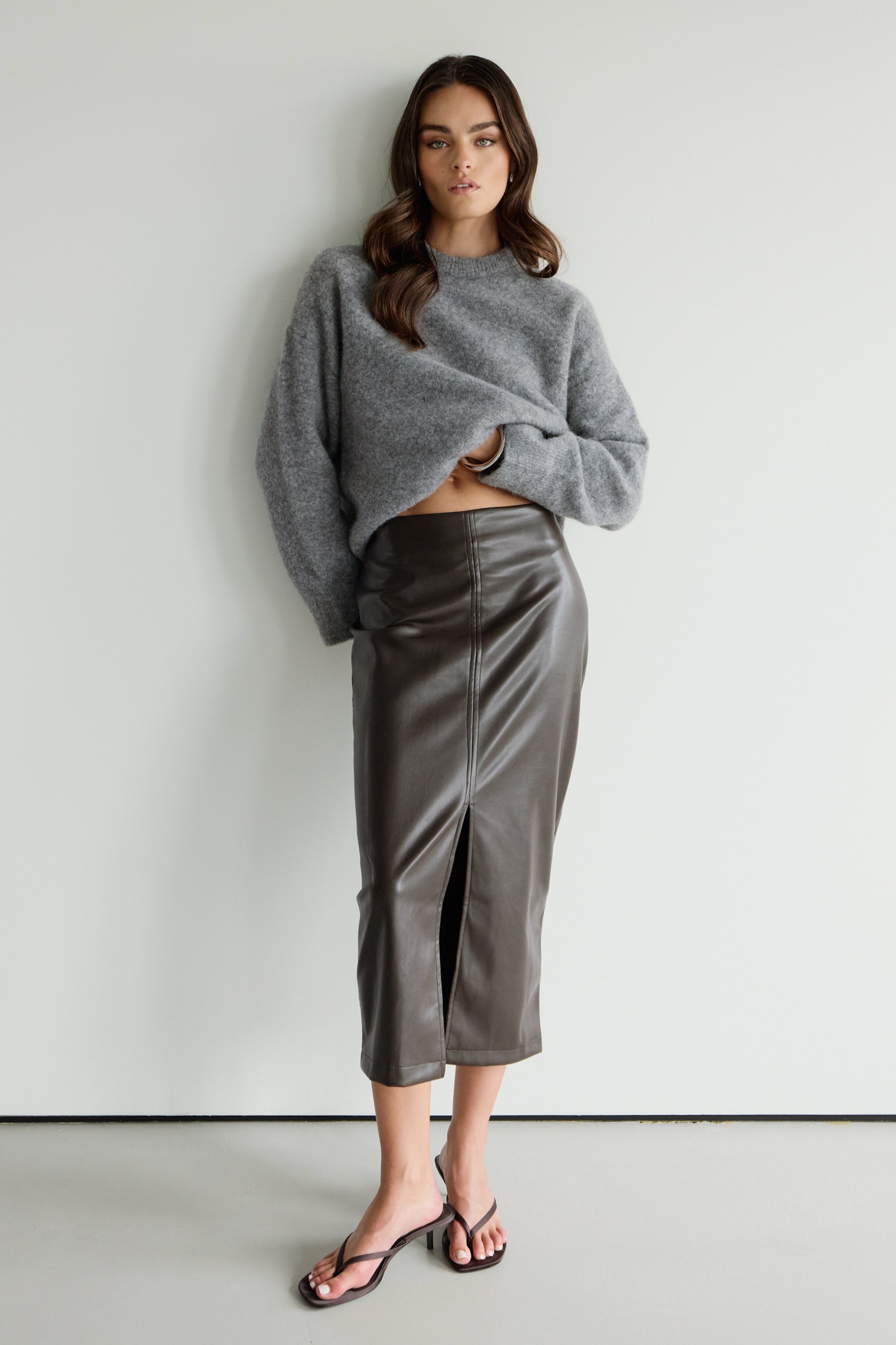 Naomi Sweater | Light Grey | Alpaca Blend