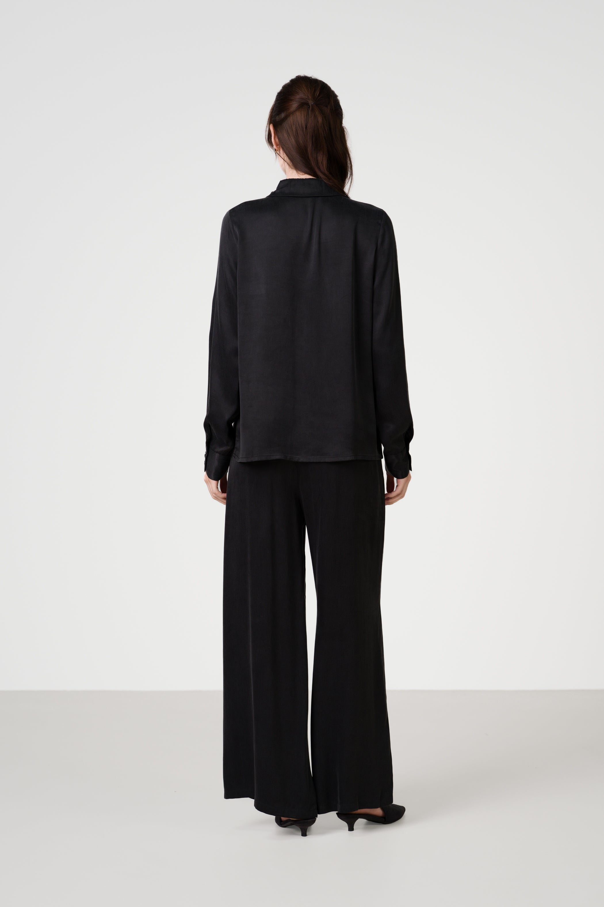 Tabitha Cupro Shirt | Black
