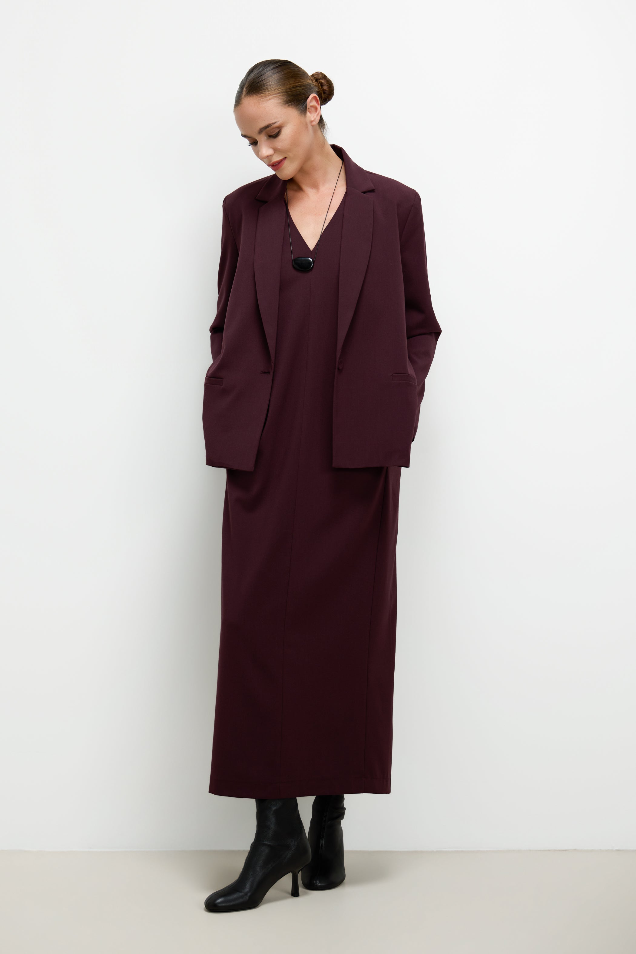 Neve Blazer | Burgundy